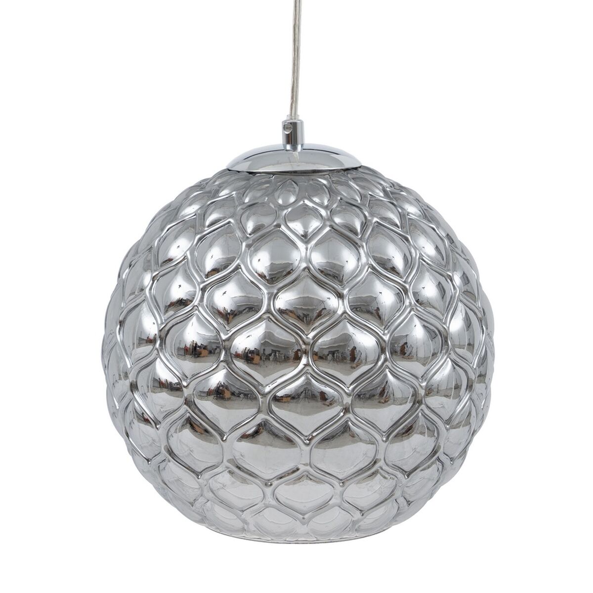 Taklampa Glas Silver Järn Ø 20 cm 23 x 23 x 21,5 cm