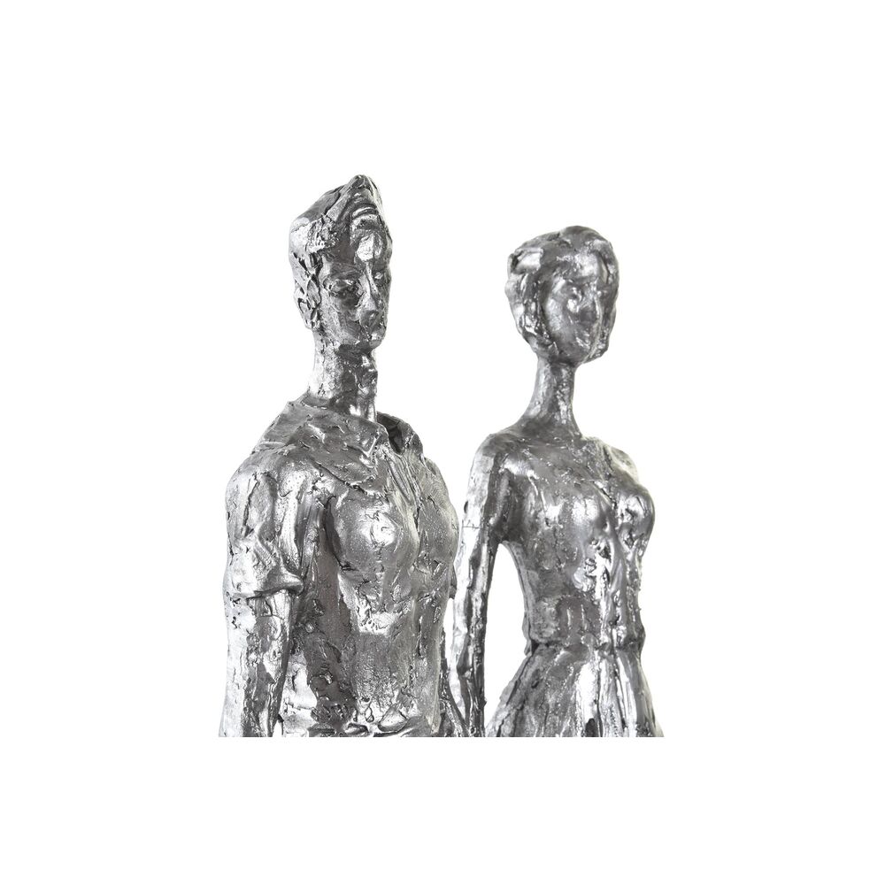 Prydnadsfigur DKD Home Decor Silvrig Svart Harts Modern Familj (26 x 11,5 x 41,5 cm) - 3