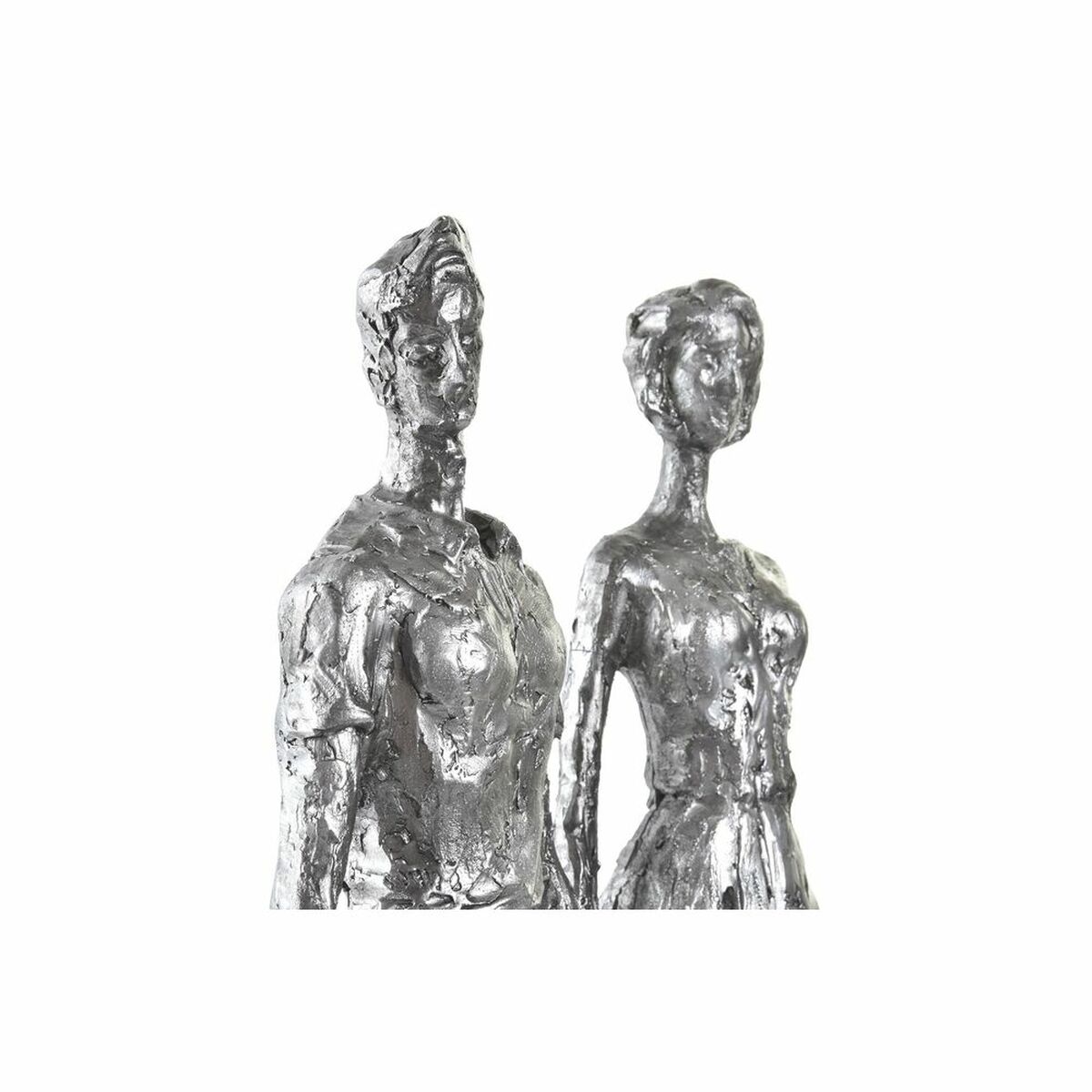 Prydnadsfigur DKD Home Decor Silvrig Svart Harts Modern Familj (26 x 11,5 x 41,5 cm) - 6