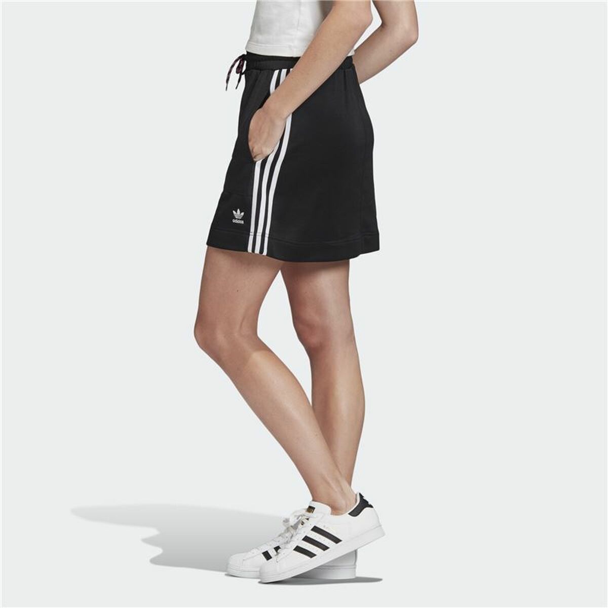 Tenniskjol Adidas Originals 3 stripes Svart - 6
