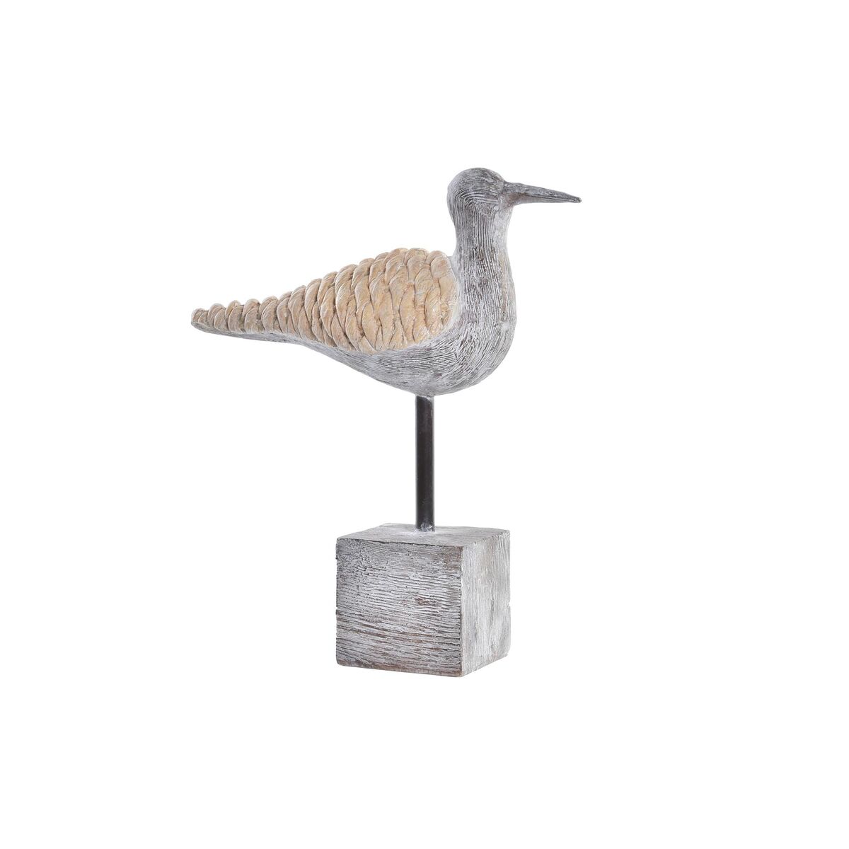 Prydnadsfigur DKD Home Decor Grå Naturell Fågel Medelhavs 23 x 9 x 26,7 cm