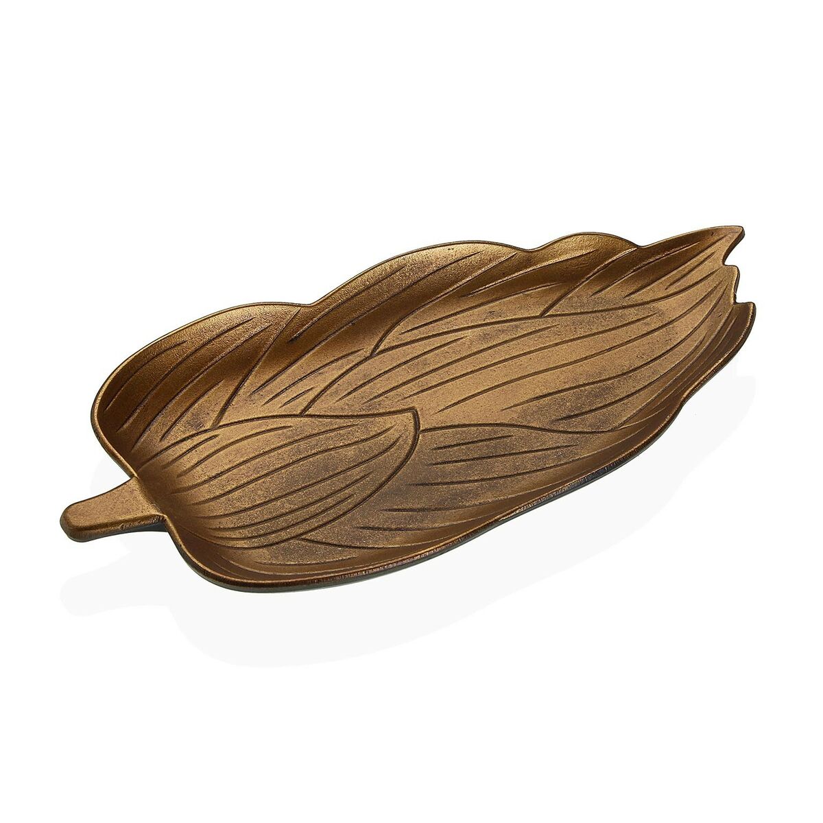 Bordsdekoration Versa Gyllene Trä MDF 18,5 x 3 x 39,5 cm Blad