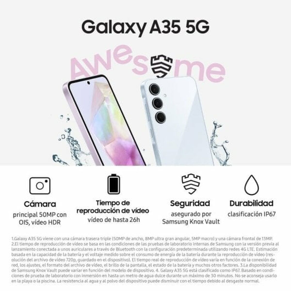 Smartphone Samsung Galaxy A35 6,6" 6 GB RAM 128 GB Lila - 7
