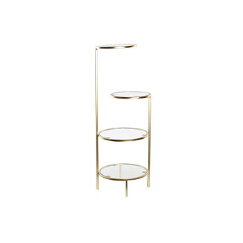 Hyllor DKD Home Decor 32,5 x 30 x 86 cm Glas Gyllene Metall