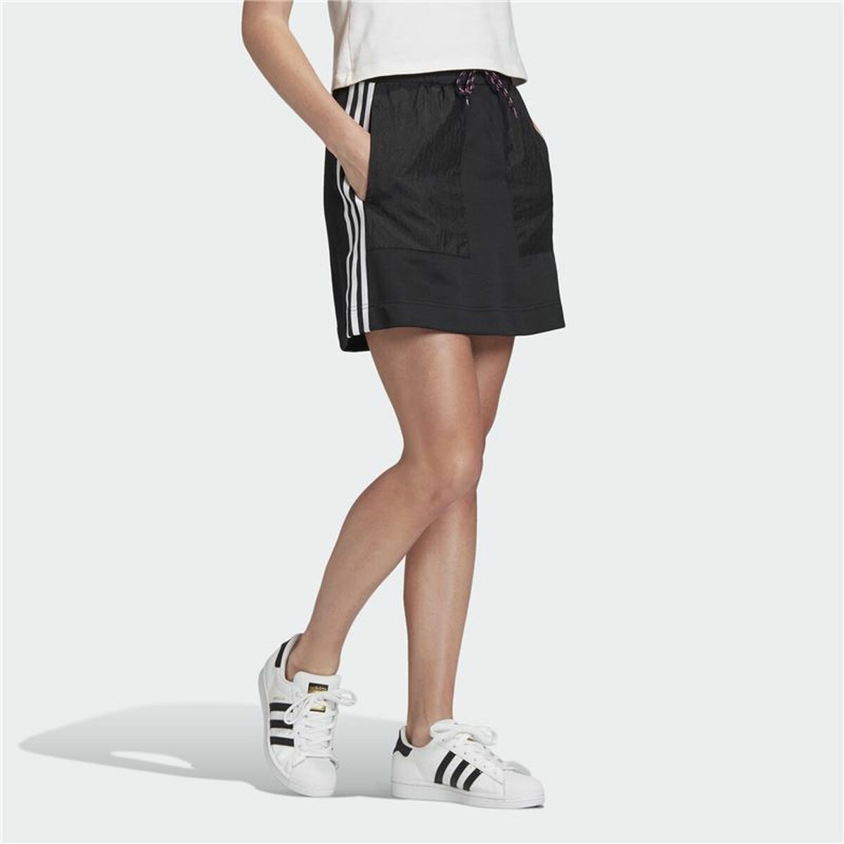 Tenniskjol Adidas Originals 3 stripes Svart - 5