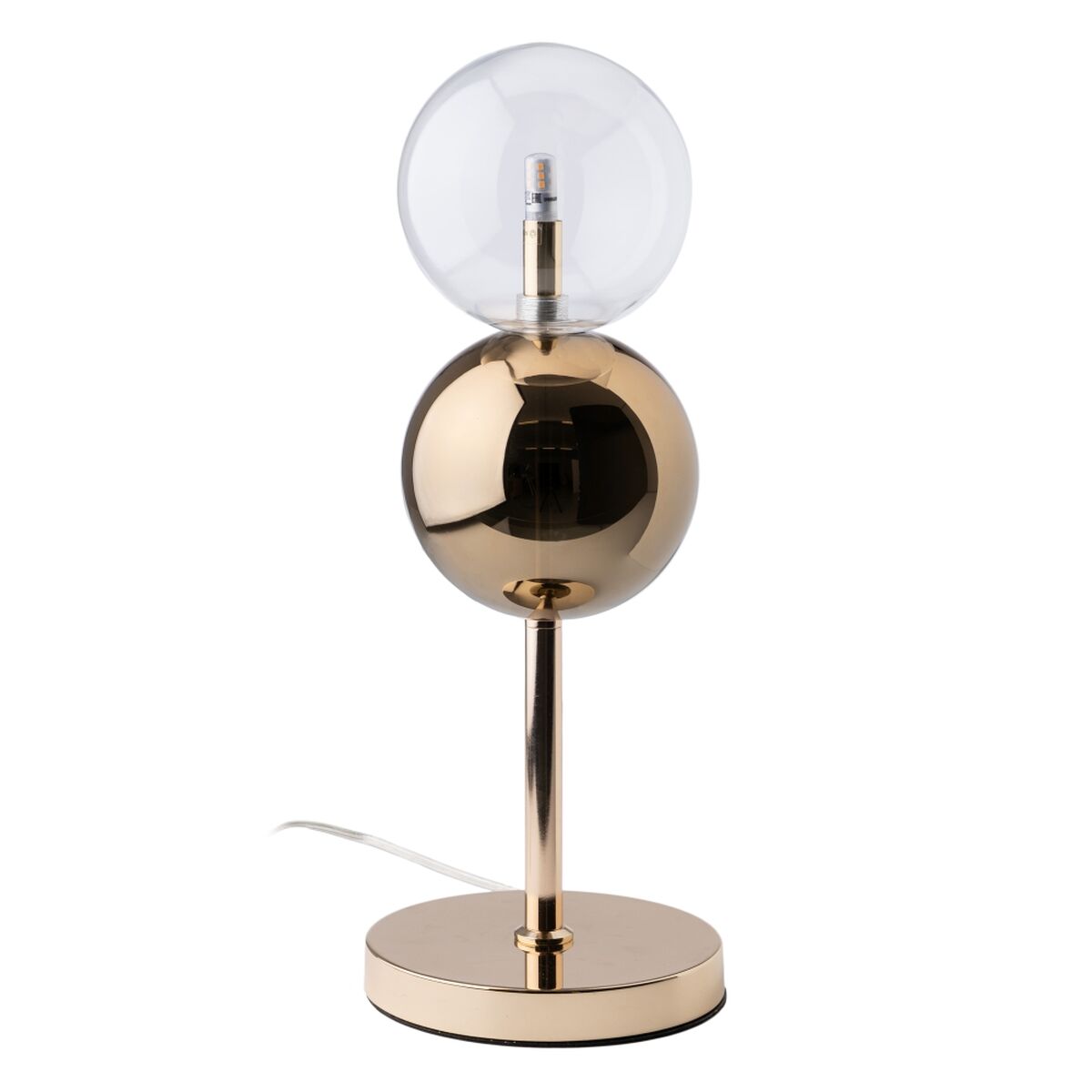 Bordslampa Gyllene Glas Järn Hierro/Cristal 28 W 220 V 240 V 220 -240 V 15 x 15 x 48 cm
