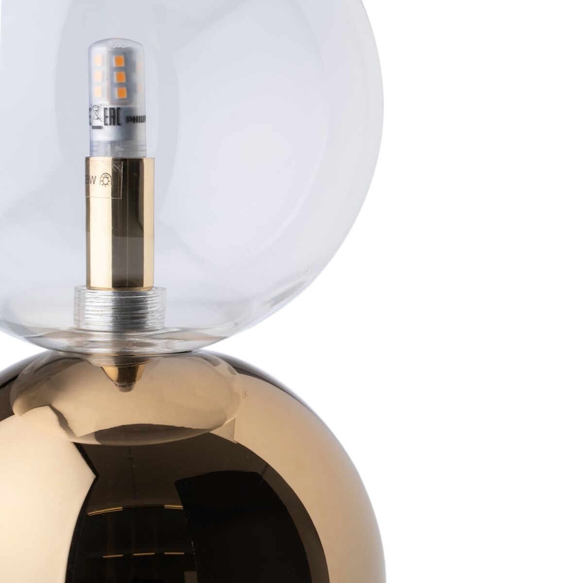Bordslampa Gyllene Glas Järn Hierro/Cristal 28 W 220 V 240 V 220 -240 V 15 x 15 x 48 cm - 4