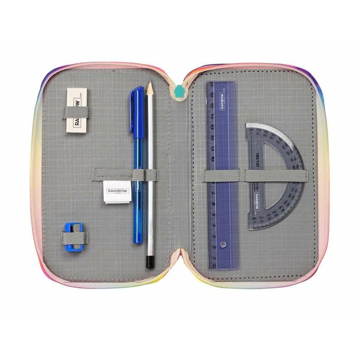 Trippel pennfodral Rainbow High Paradise 12,5 x 19,5 x 5,5 cm - 5