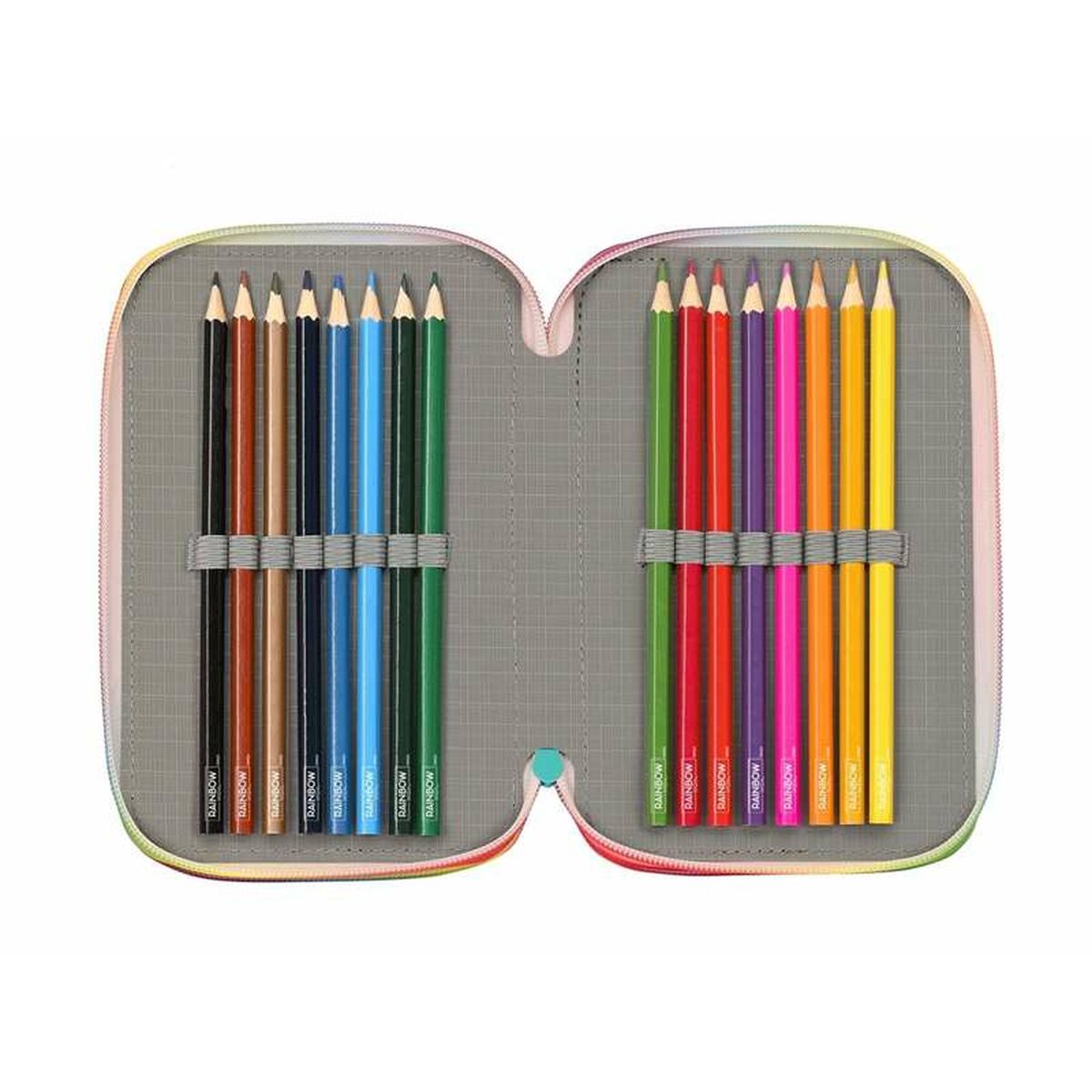 Trippel pennfodral Rainbow High Paradise 12,5 x 19,5 x 5,5 cm - 4