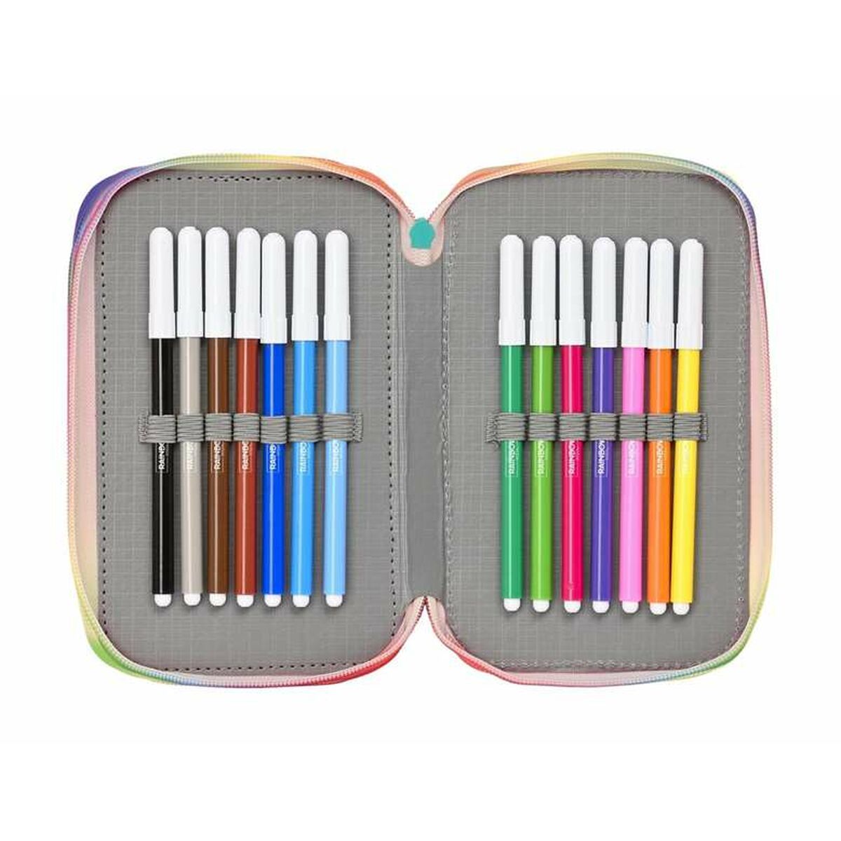 Trippel pennfodral Rainbow High Paradise 12,5 x 19,5 x 5,5 cm - 3