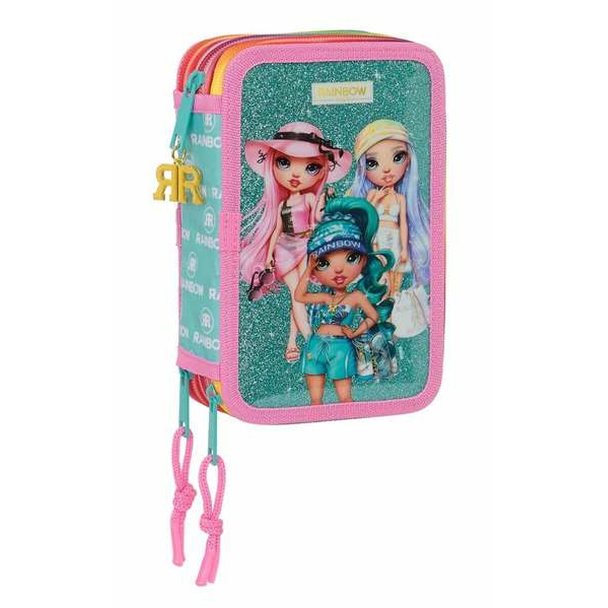 Trippel pennfodral Rainbow High Paradise 12,5 x 19,5 x 5,5 cm