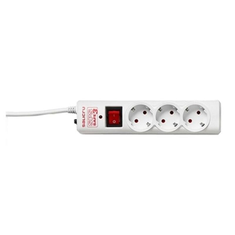 Ellist 3 Schuko-uttag med brytare Salicru 680BA000001 (1,5 m)