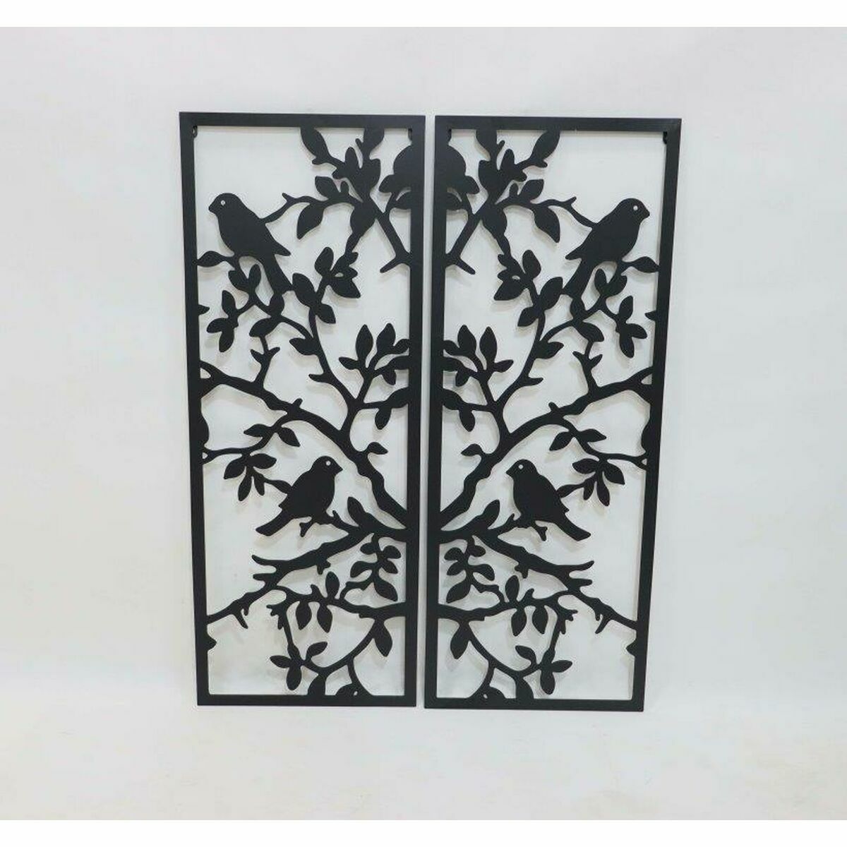 Väggdekoration DKD Home Decor (2 Delar) Metall Fåglar Shabby Chic (35 x 1,3 x 91 cm) - 4