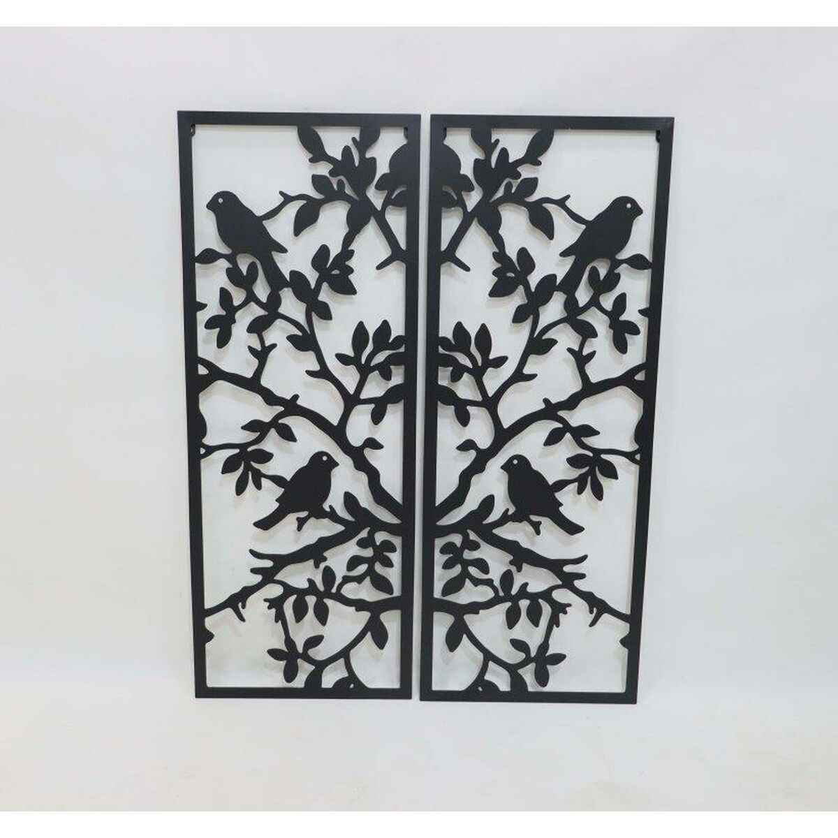 Väggdekoration DKD Home Decor (2 Delar) Metall Fåglar Shabby Chic (35 x 1,3 x 91 cm) - 2