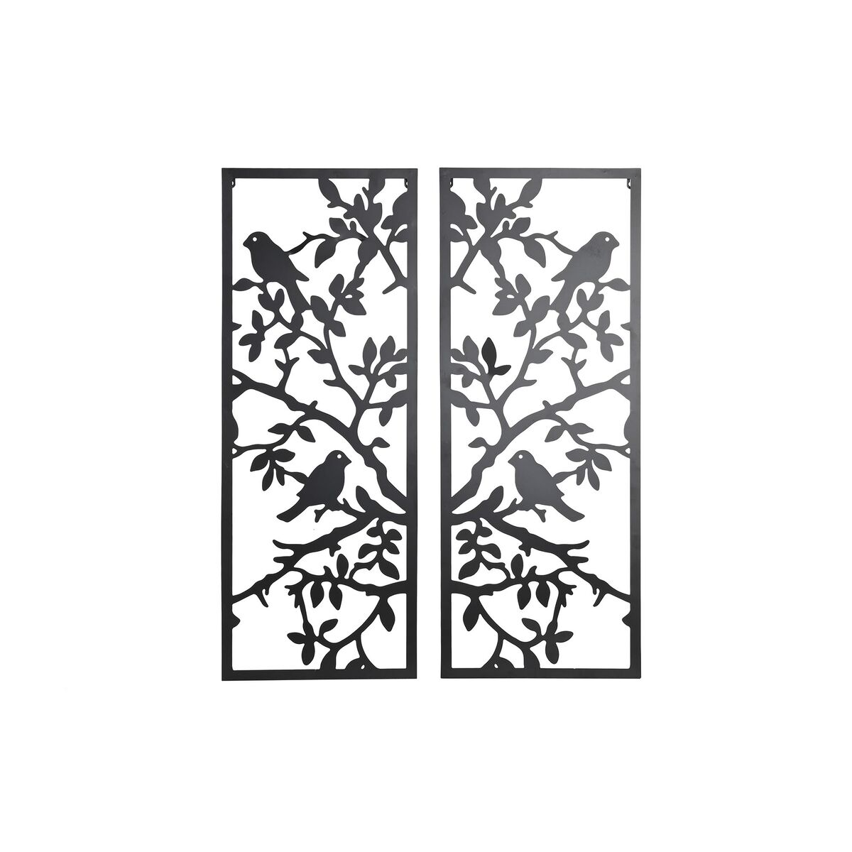 Väggdekoration DKD Home Decor (2 Delar) Metall Fåglar Shabby Chic (35 x 1,3 x 91 cm) - 5
