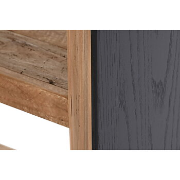 Bokhylla DKD Home Decor Brun Svart Furu Återvunnet Trä 120 x 48 x 240 cm 120 x 40 x 183 cm
