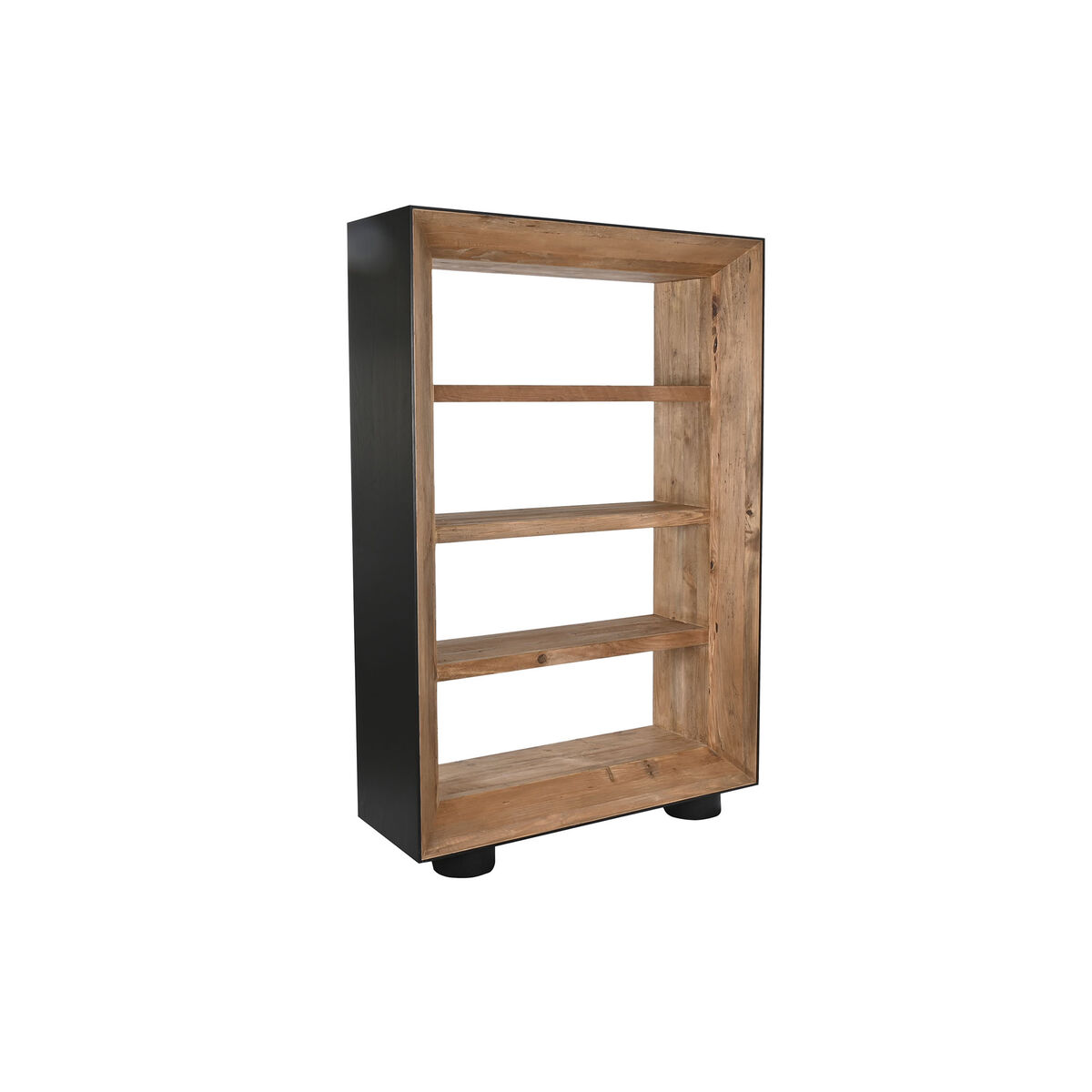 Bokhylla DKD Home Decor Brun Svart Furu Återvunnet Trä 120 x 48 x 240 cm 120 x 40 x 183 cm