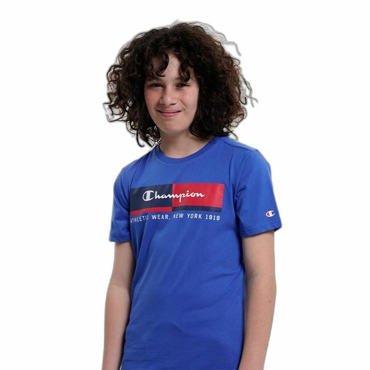 T-shirt med kortärm Barn Champion Crewneck  Blå - 8