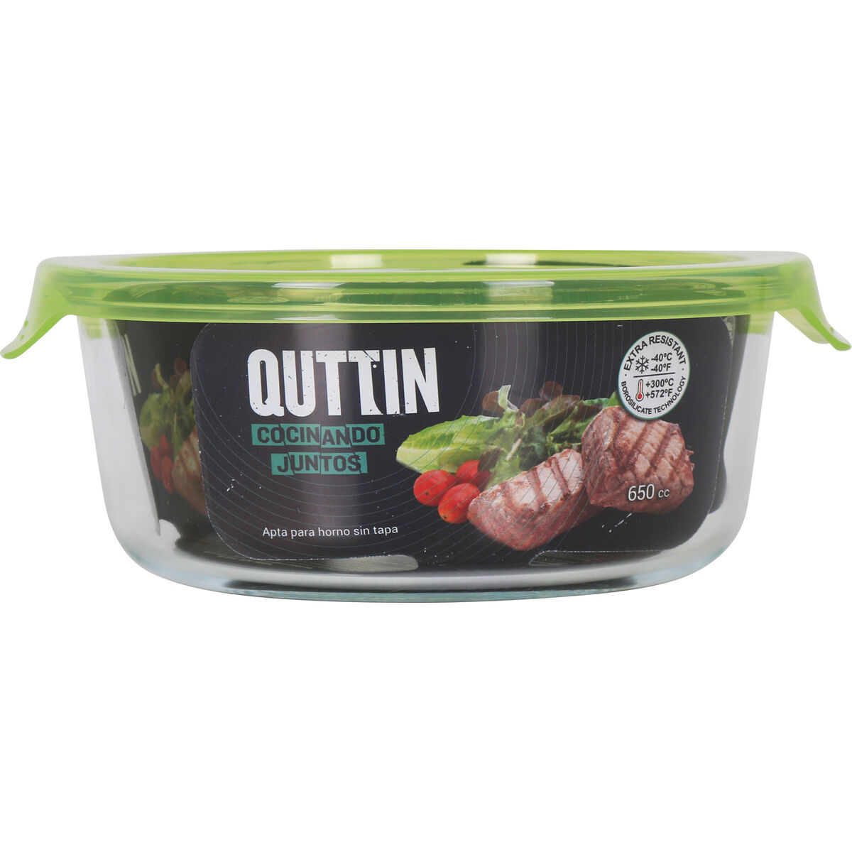 Lunchlåda Quttin Grön 650 ml 15 x 15 x 6,5 cm (6 antal) - 3