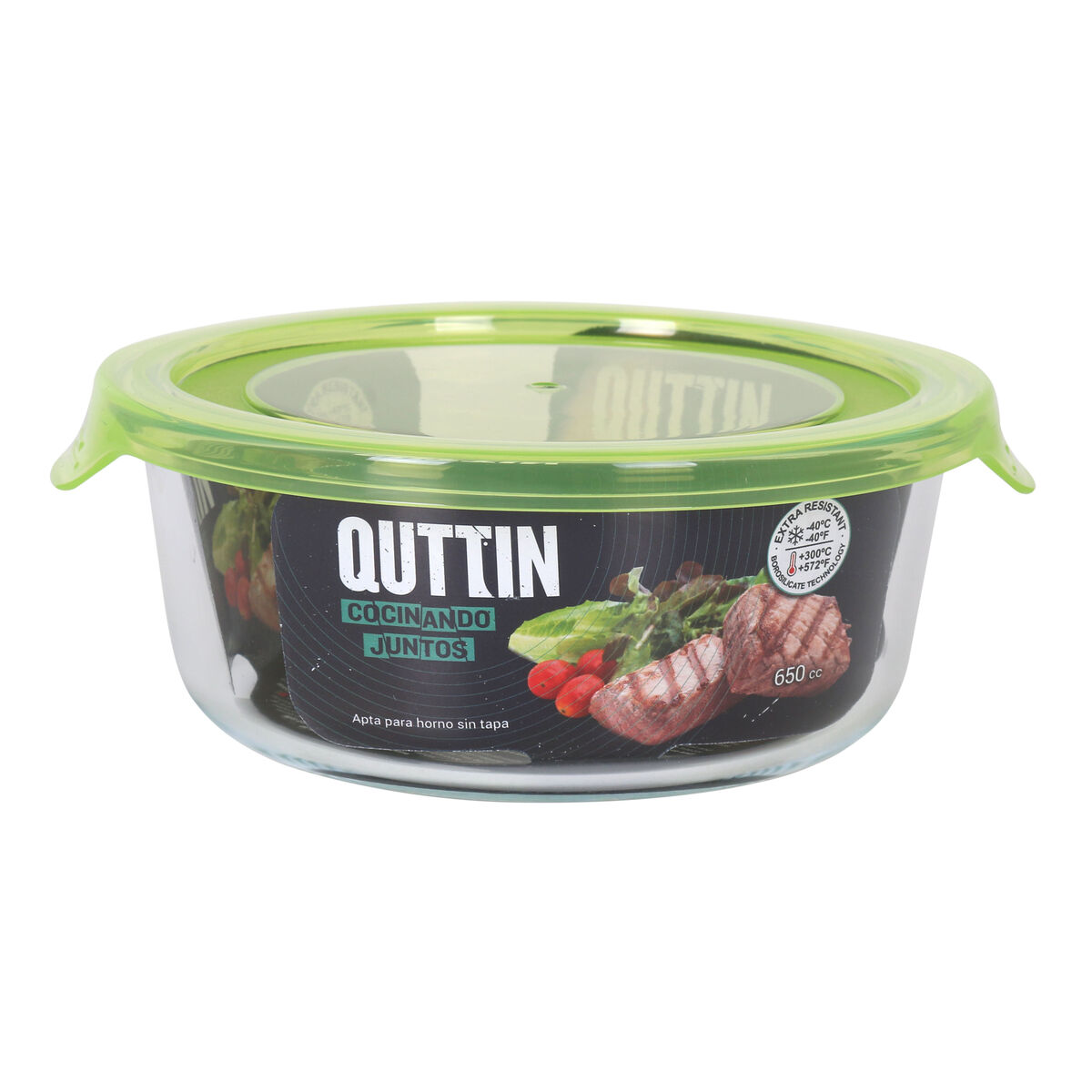 Lunchlåda Quttin Grön 650 ml 15 x 15 x 6,5 cm (6 antal) - 4