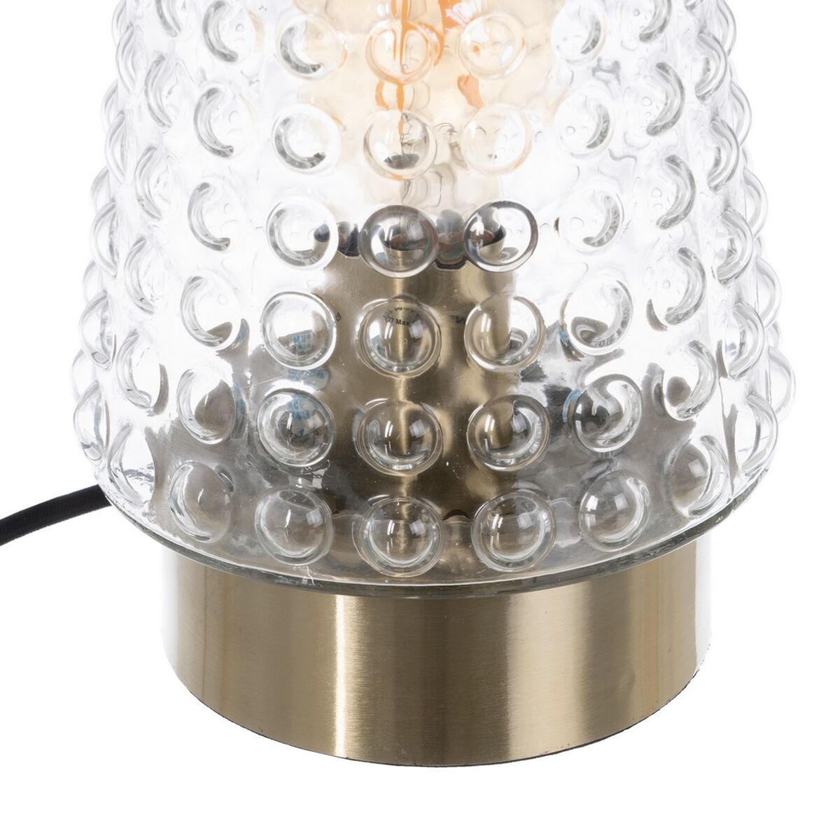 Bordslampa Gyllene Metall Glas Mässing Järn 40 W 220 V 240 V 220-240 V 17 x 17 x 26 cm - 4