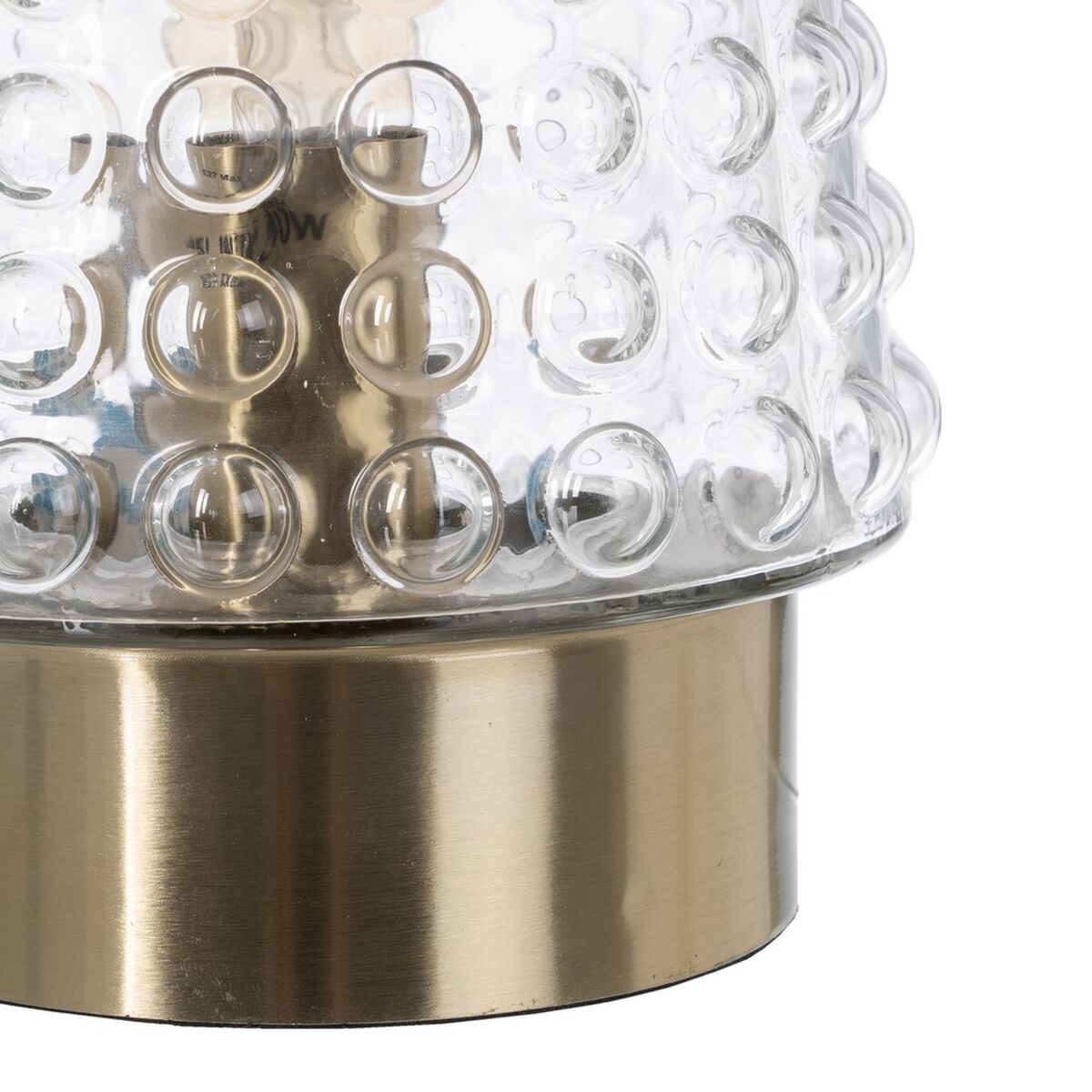 Bordslampa Gyllene Metall Glas Mässing Järn 40 W 220 V 240 V 220-240 V 17 x 17 x 26 cm - 3