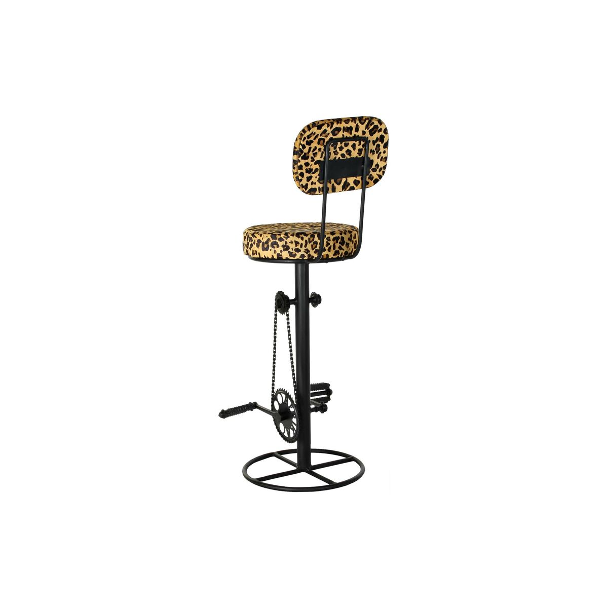 Sittpall DKD Home Decor Brun Svart Läder Metall 42 x 48 x 116 cm - 7