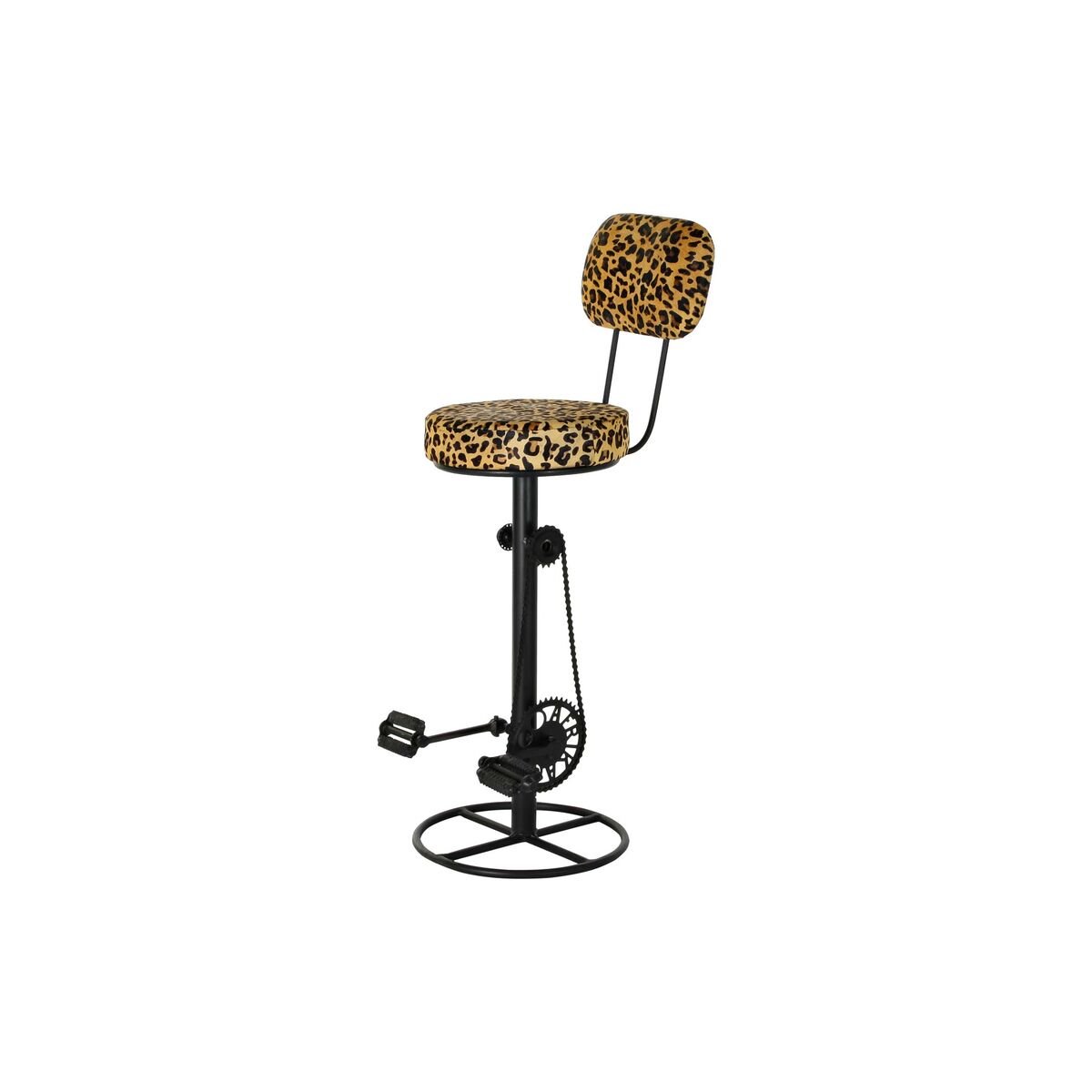 Sittpall DKD Home Decor Brun Svart Läder Metall 42 x 48 x 116 cm - 6