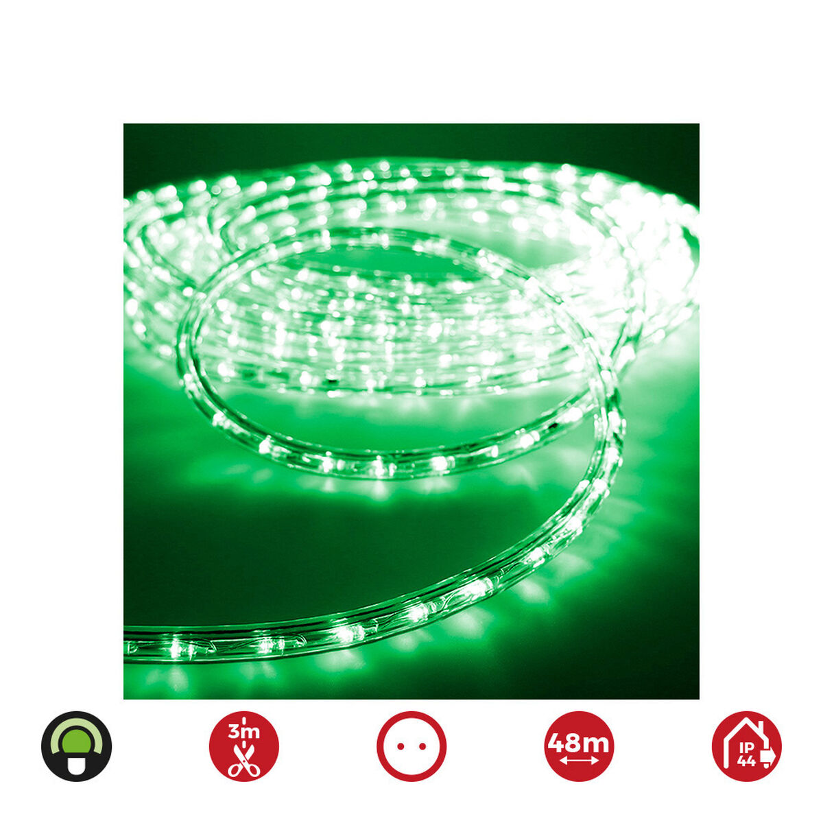 Slang LED EDM 72709 flexiLED Grön 2 håll - 2