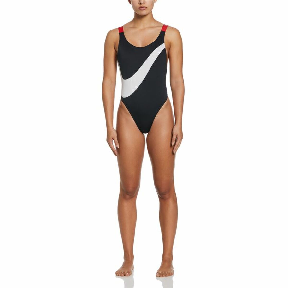 Baddräkt Dam Nike Scoop Neck Svart - 3