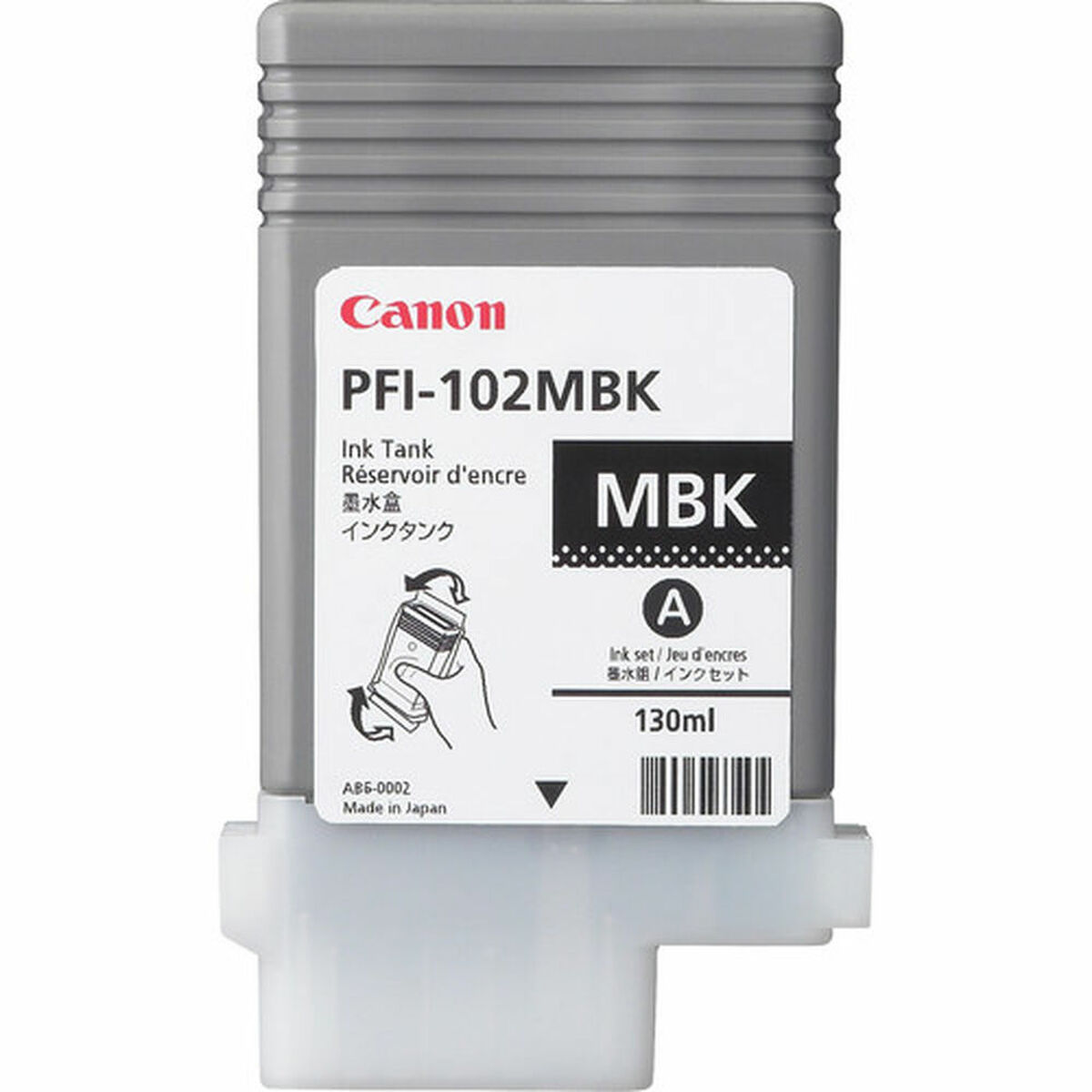 Original bläck Canon PFI-102MBK Svart