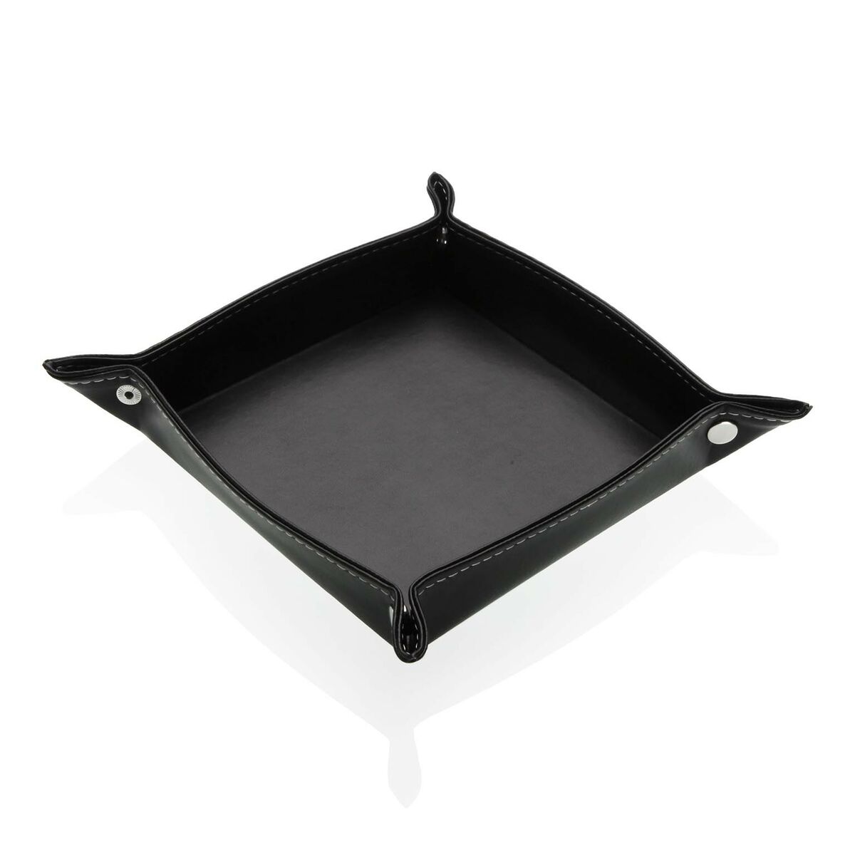 Betjäningsbricka Versa Svart 18 x 3,6 x 18 cm