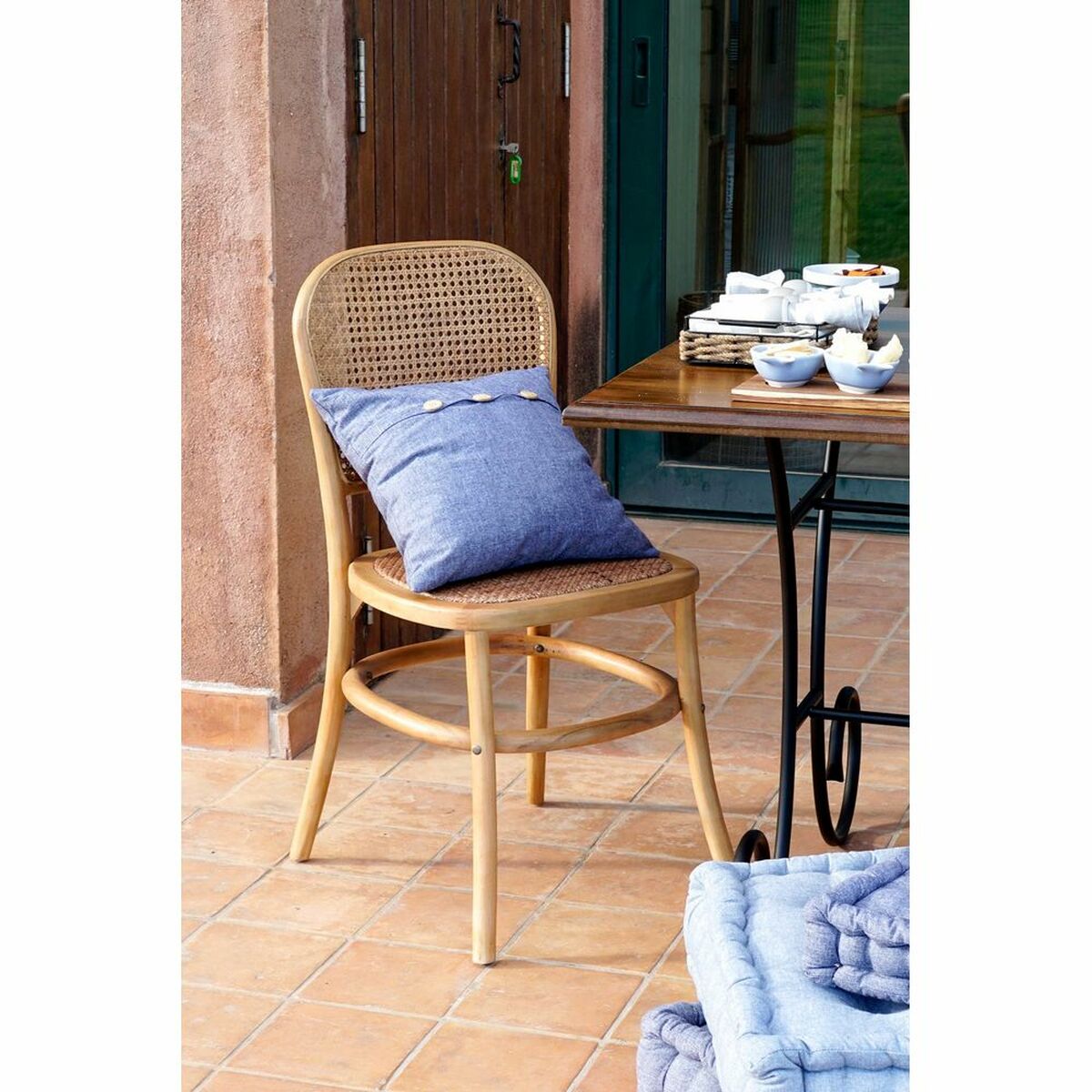 Matsalsstol DKD Home Decor Multicolour Naturell 48 x 45 x 85 cm 44 x 49 x 87 cm - 6