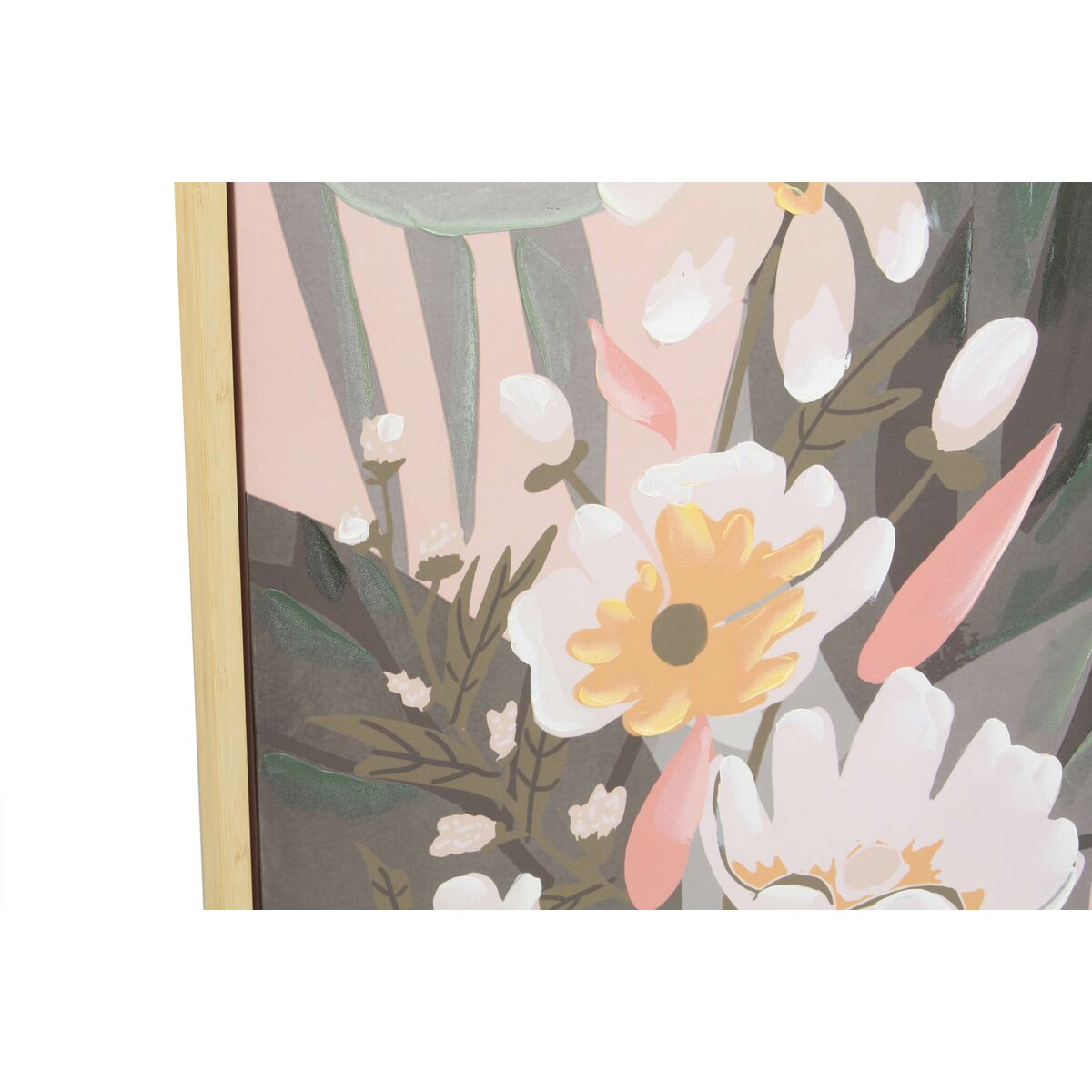 Tavla DKD Home Decor 60 x 4 x 80 cm Virágok Skandinavisk (2 antal) - 4