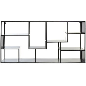 Bokhylla DKD Home Decor Svart Metall 120 x 20 x 60 cm