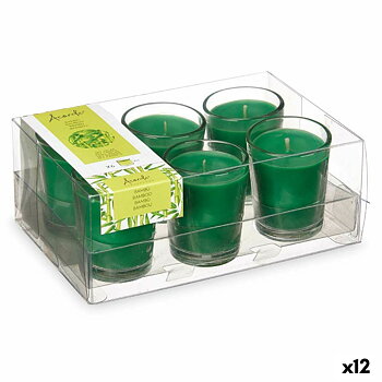 Set med Doftljus Acorde Bambu Glas (12 antal)