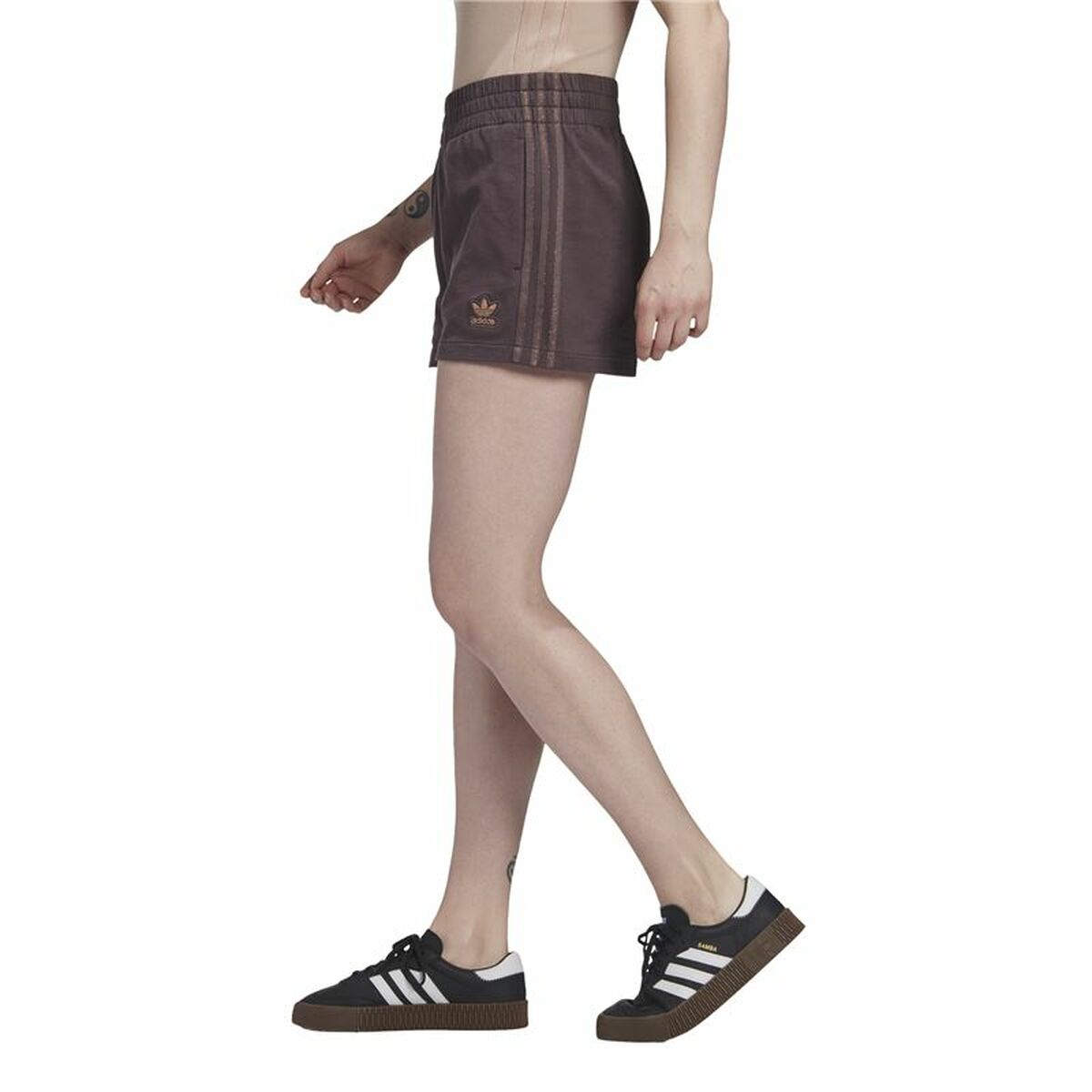 Sportshorts för kvinnor Adidas Originals 3 stripes Brun - 6