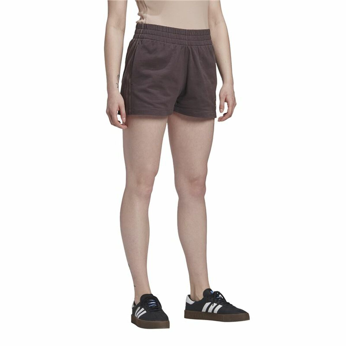 Sportshorts för kvinnor Adidas Originals 3 stripes Brun - 4