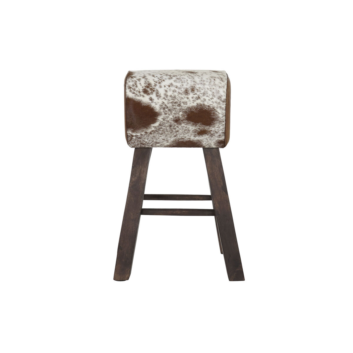 Sittpall DKD Home Decor Vit Brun Svart Läder Trä 50 x 35 x 75 cm - 3