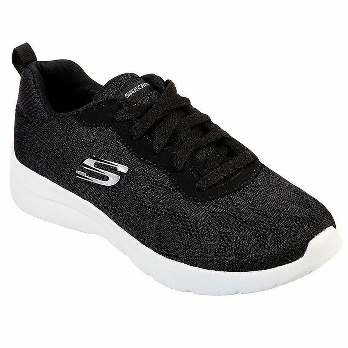 Gymnastiksko, Dam Skechers Floral Mesh Lace Up Svart - 11