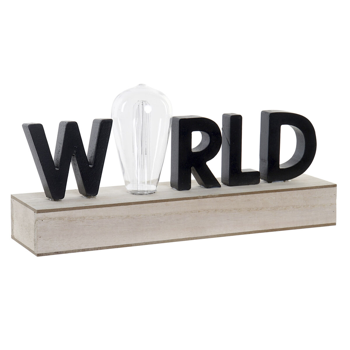 Belysning dekoration DKD Home Decor World Svart Metall Trä MDF 30 x 40 cm 34 x 8 x 16 cm