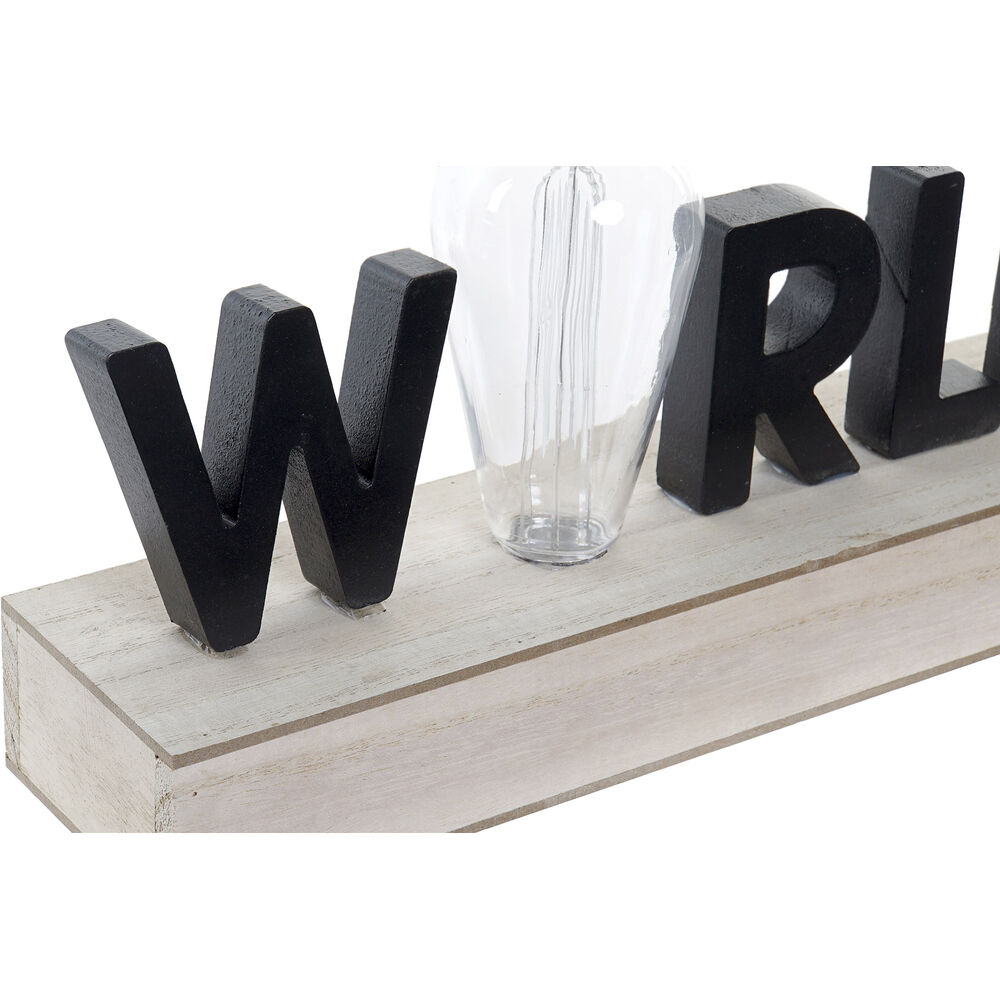 Belysning dekoration DKD Home Decor World Svart Metall Trä MDF 30 x 40 cm 34 x 8 x 16 cm - 3