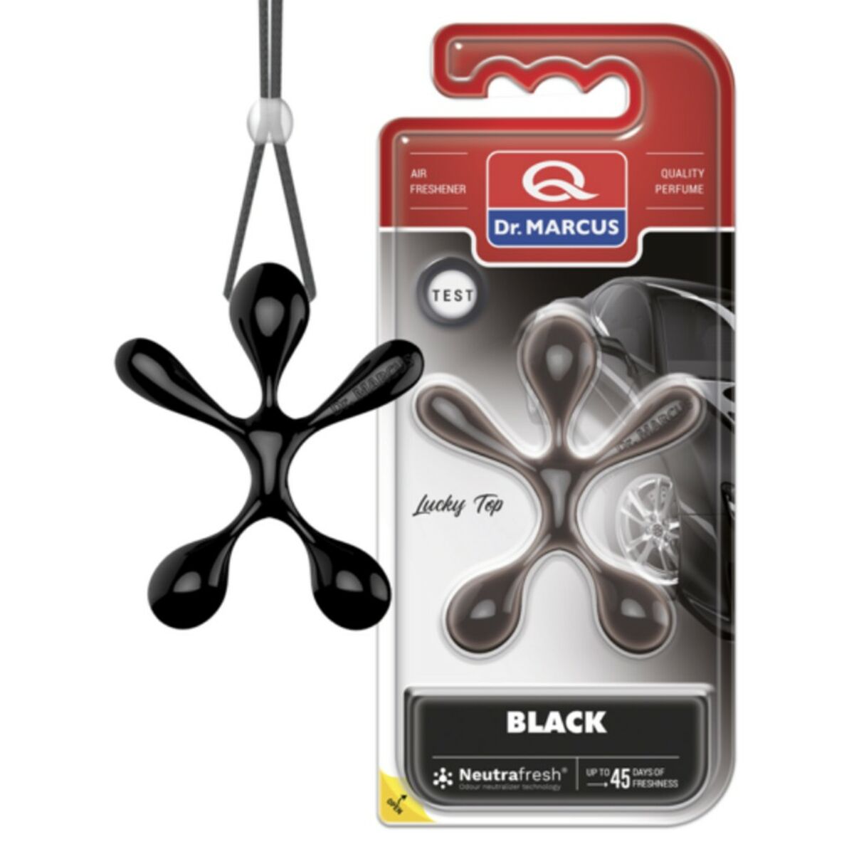 Billuftfreser Dr Marcus Lucky Top black Plast Hängen (12 antal)