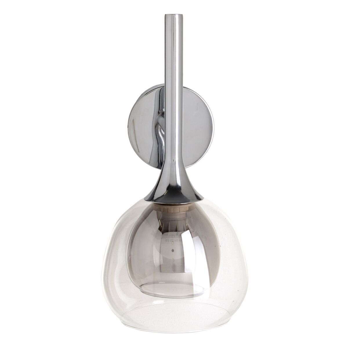 Vägglampa Glas Grå Metall 19 x 19 x 30 cm