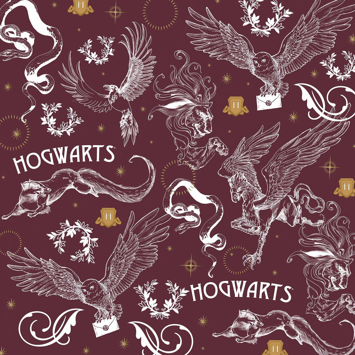 Påslakan Harry Potter Creatures Multicolour 175 Trådar 180 x 220 cm Säng 105 - 7