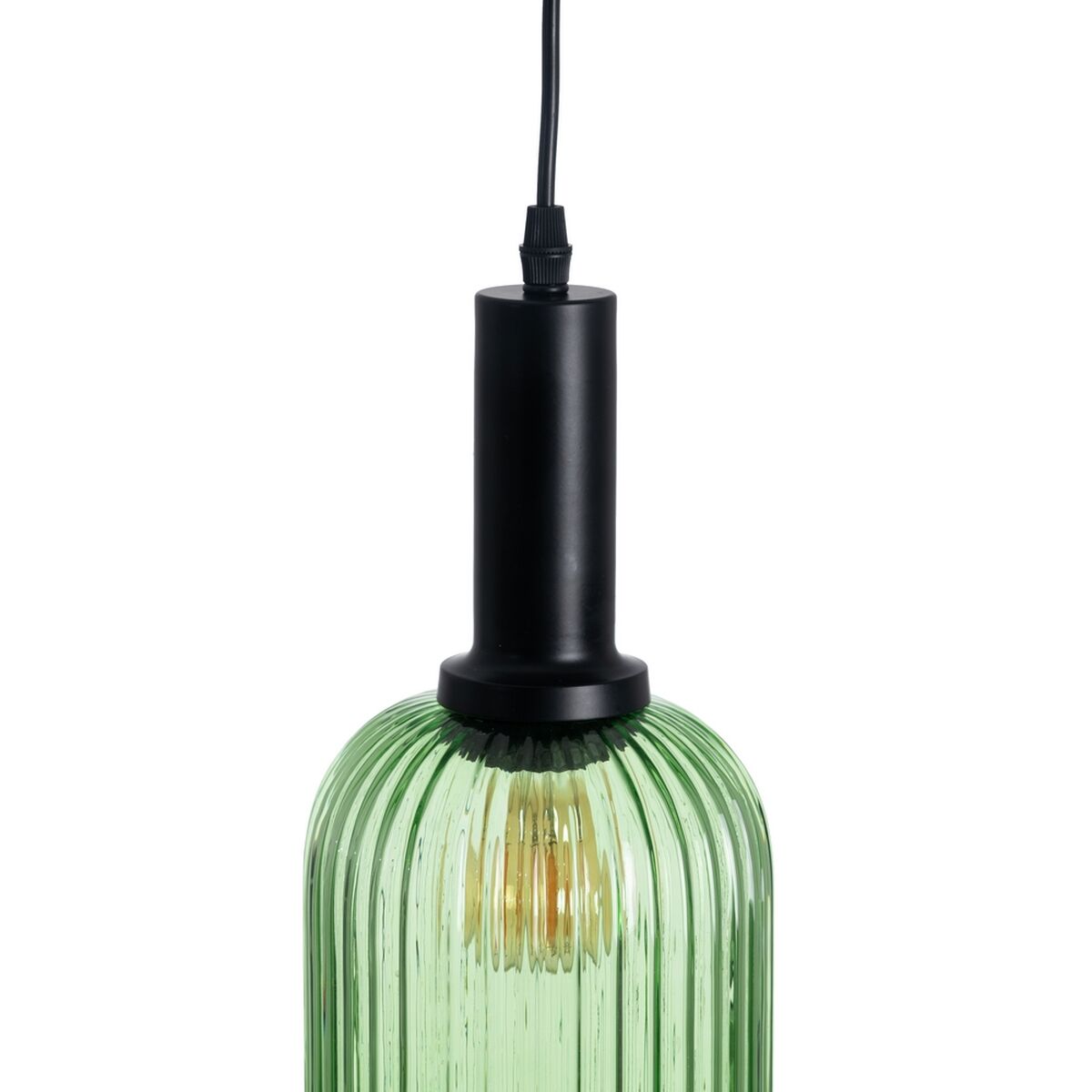 Taklampa Glas Metall Grön Järn 220 V 240 V 14 x 14 x 32 cm - 9