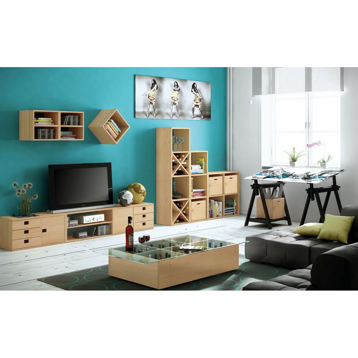 Staffli Astigarraga Archi Tec Furu 101 x 45 x 70 cm - 9