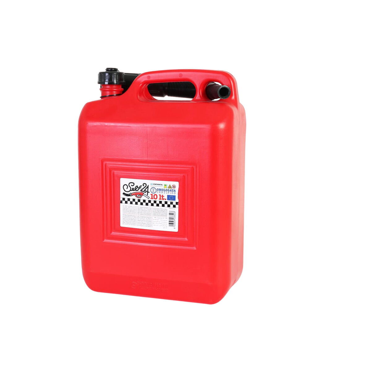 Bränsletank med tratt Continental Self Röd 10 L (4 antal) - 3