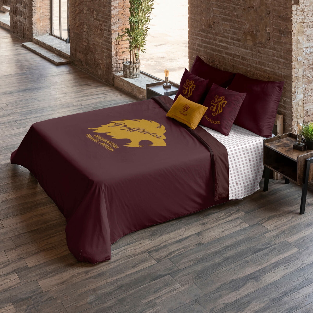 Påslakan Harry Potter Gryffindor Values Multicolour 175 Trådar 155 x 220 cm Säng 90 - 4