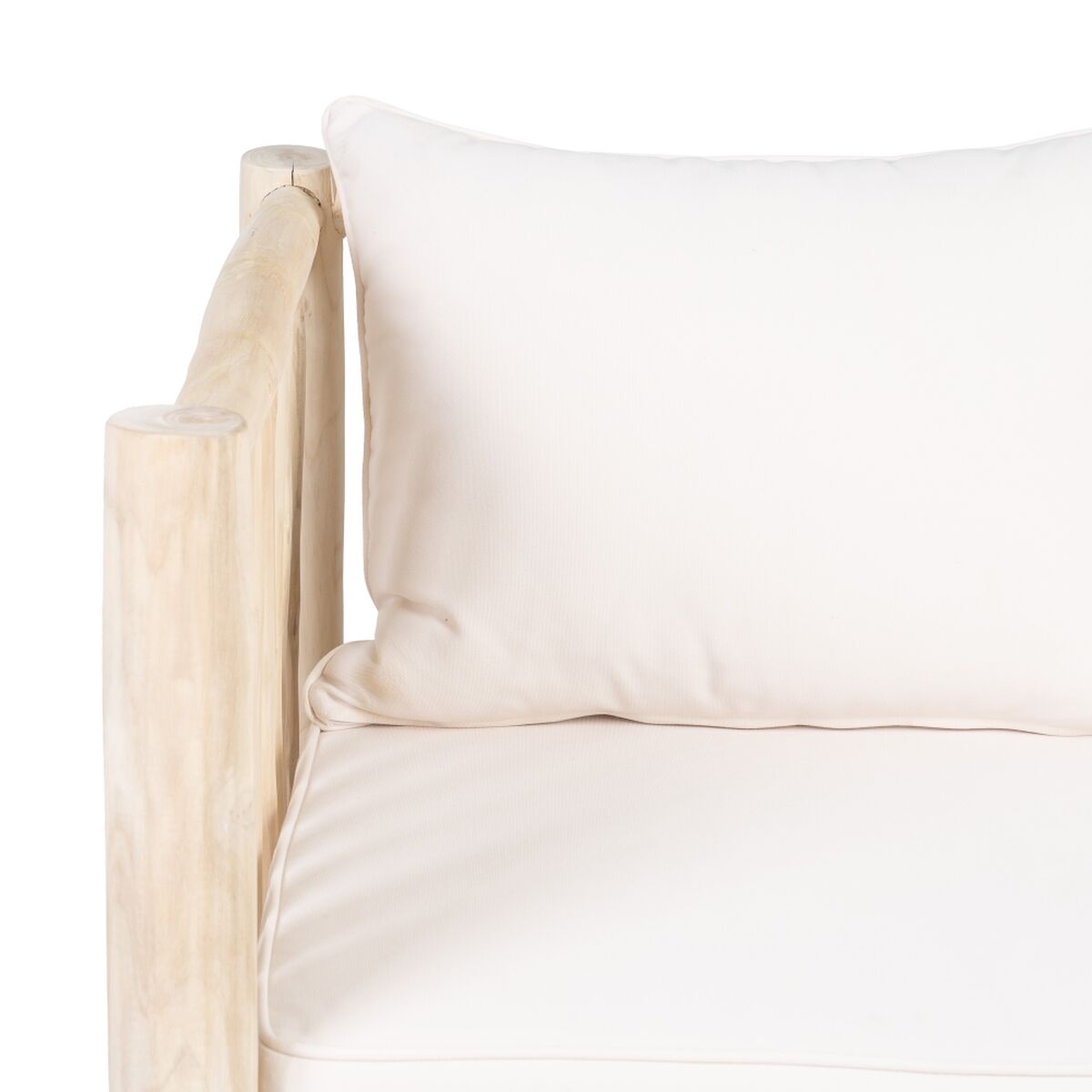 2-mans soffa AKAR 131 x 80 x 77,5 cm Naturell teakträ - 5
